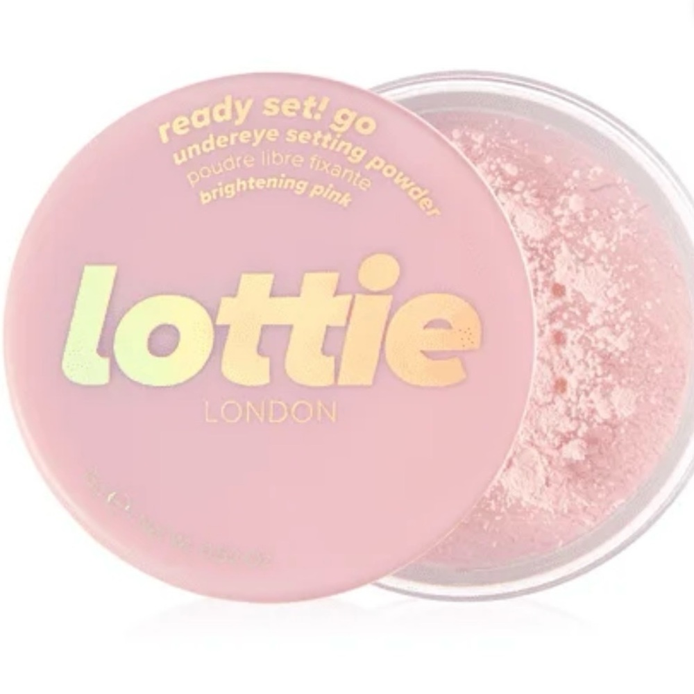 Lottie London Ready Set Go Brightening Pink Talc Free Setting Powder, Full Size